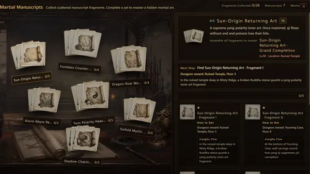 Martial Manuscripts: collect fragments to master hidden arts